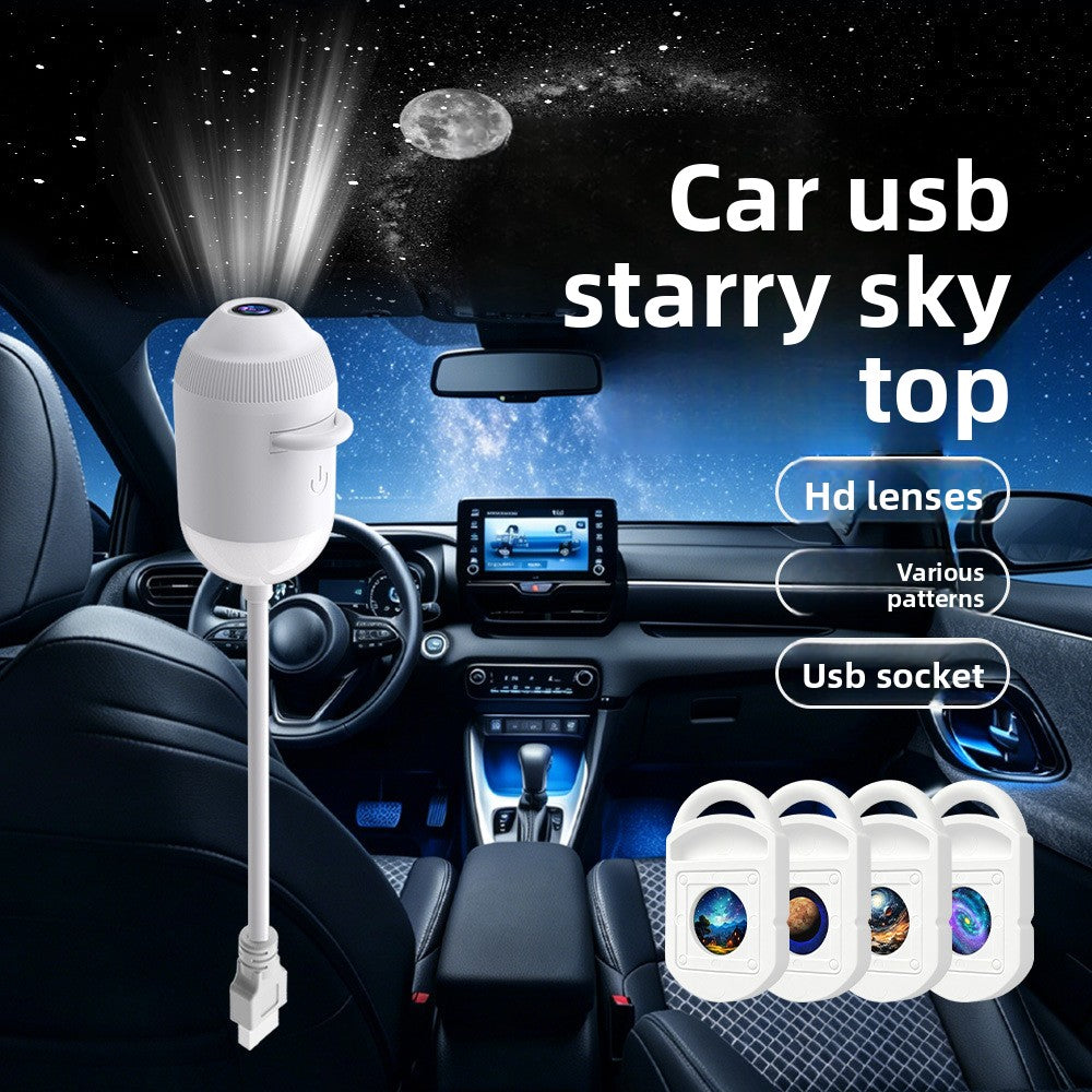 Proyector LED de cielo Estrellado - Luz Nocturna para auto y Dormitorio con Logo Personalizable