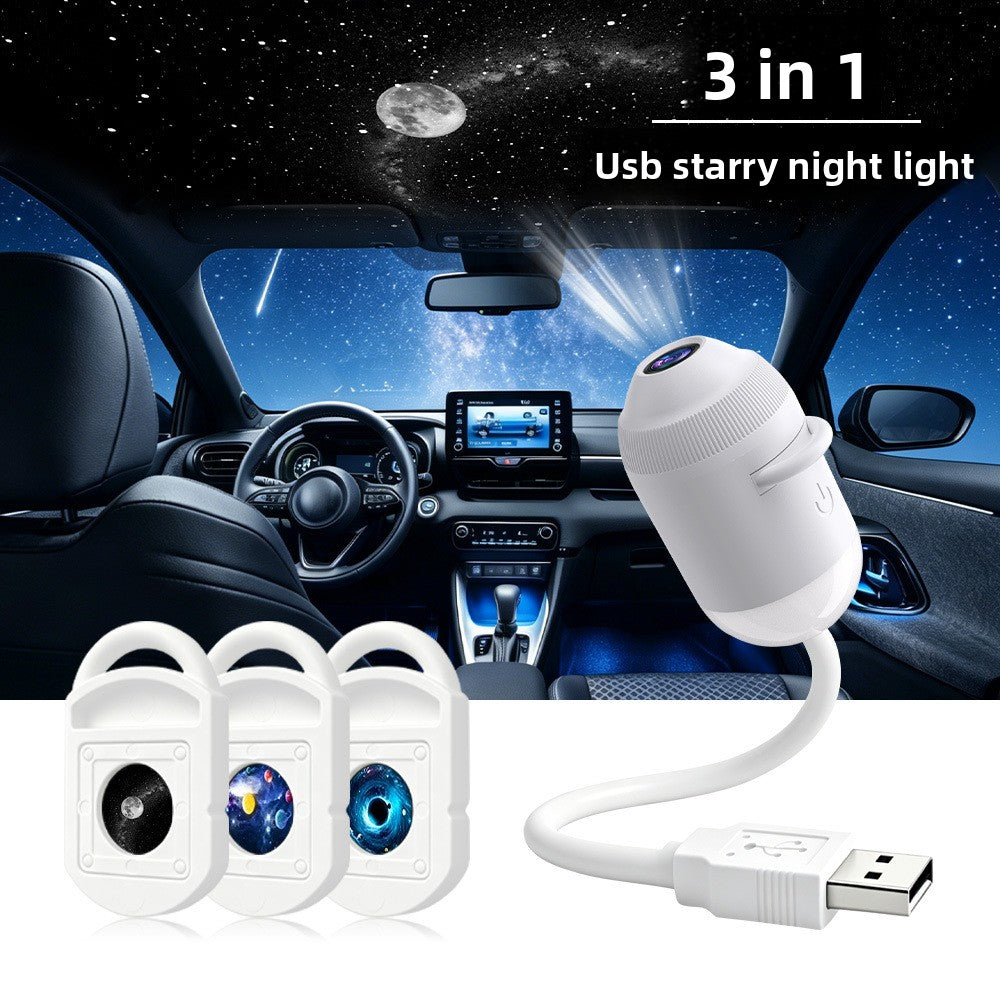 Proyector LED de cielo Estrellado - Luz Nocturna para auto y Dormitorio con Logo Personalizable
