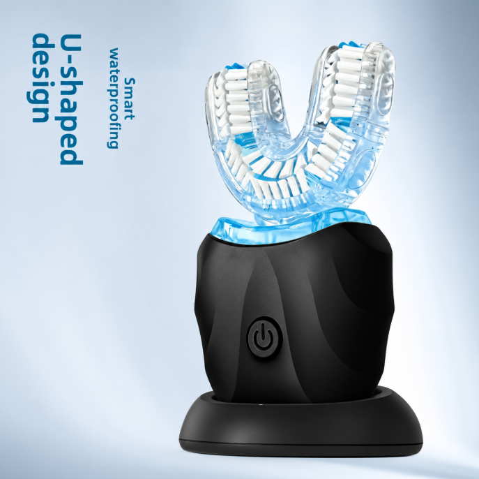 360° U-Shaped Electric Toothbrush - Automatic 30-Second Cleaning - Rechargeable and Waterproof
