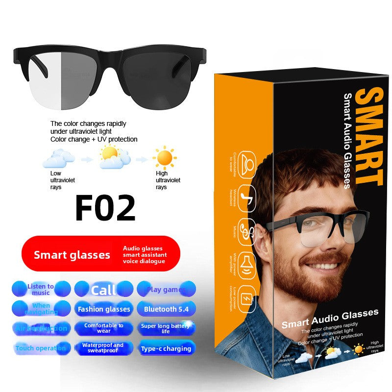 Smart Glasses with Real-Time AI Translation - Bluetooth, Music, and Calls