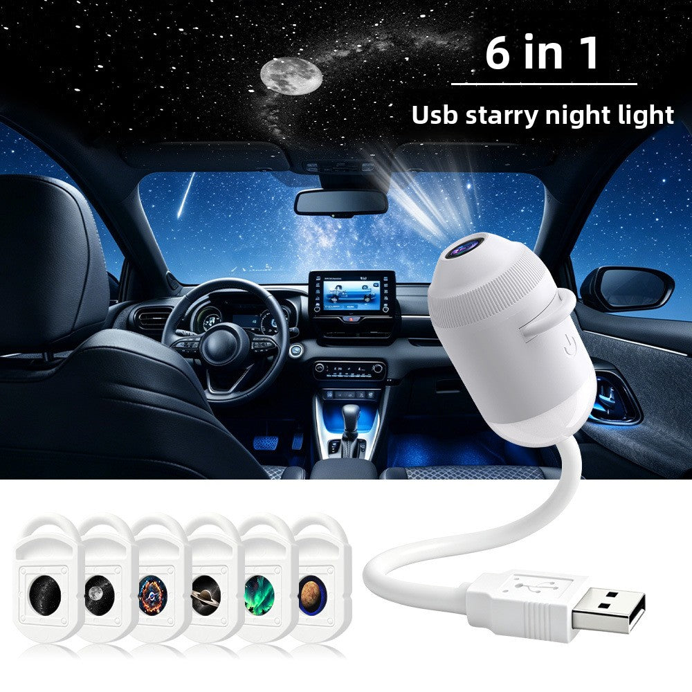 Starry Sky LED Projector - Night Light for Car and Bedroom with Customizable Logo